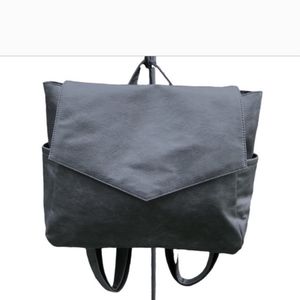 Thirty One Black Leather BackPack / Cross Body Bag (exclusive On Point Bundle)